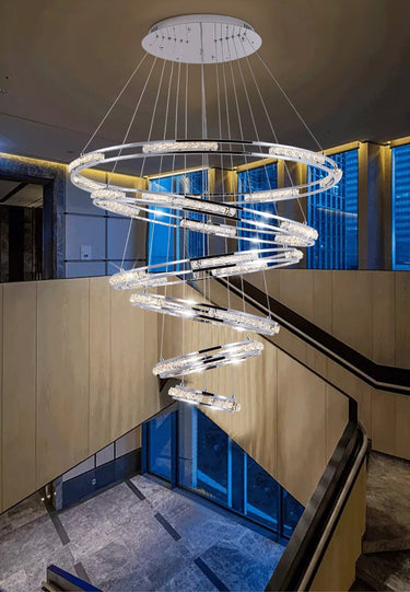 Multi-layer Ring Living Room Crystal Chandelier